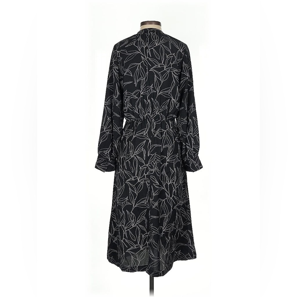 A New Day black white floral Midi Shirtdress - Picture 4 of 5